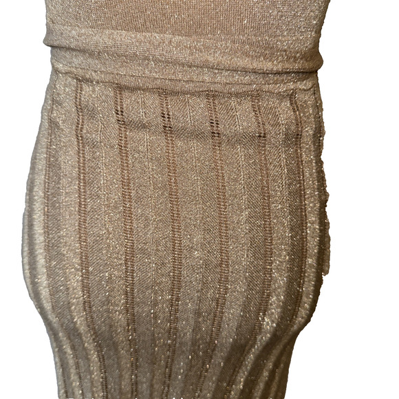 MNG Mango Gold Knit Dress Size S100 - Picture 11 of 16